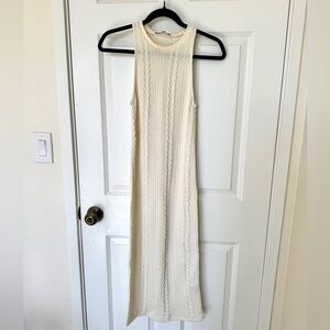 Zara Cream Knit Maxi Dress